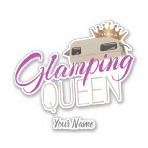 De Koningin Camping met  caravans Sticker