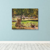 De koningin canvas afdruk (Insitu (Houten vloer))
