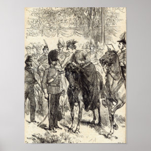 De koningin die Victoria Crosses distribueert Poster