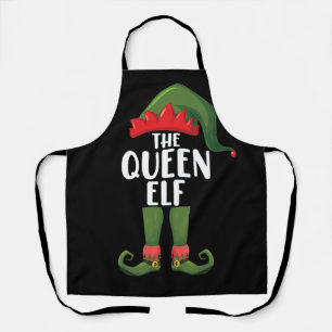 De Koningin Elf Bijpassende Familie Kerst Vrouwen Schort