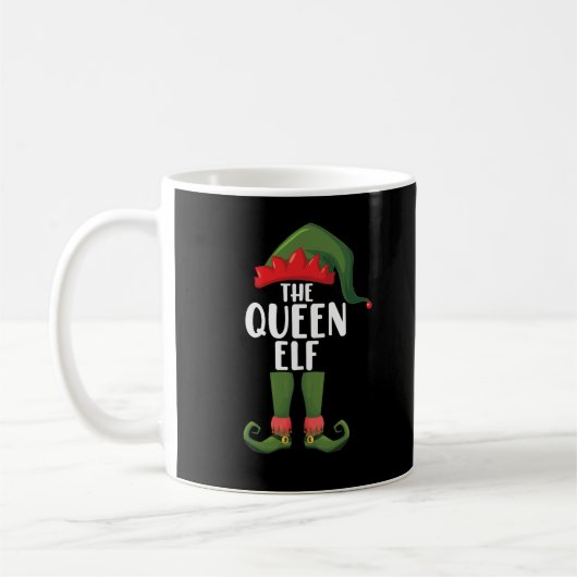 De Koningin Elf Bijpassende Familie Kerstmis Vrouw Koffiemok (Links)