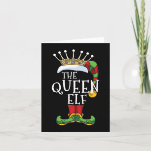 De Koningin Elf Familie Bijpassende Kerstmis Groep Kaart
