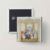 De koningin en prins Albert thuis Vierkante Button 5,1 Cm (Voorkant /achterkant)