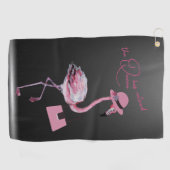 De koningin heeft de stijlvolle chique roze flamin golfhanddoek (Horizontaal)