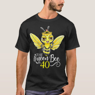 De koningin is 40 Honeybee Hive 40th Birthday Wo T-shirt