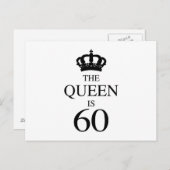 De koningin is 60 briefkaart (Voorkant / Achterkant)