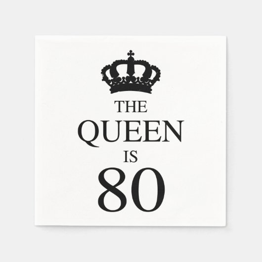 De koningin is 80 servetten (Voorkant)