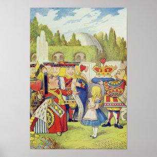 De koningin is gekomen. En is ze niet boos." Poster