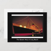 De koningin Mary bij Long Beach Briefkaart (Voorkant / Achterkant)