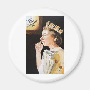 De koningin 'neus' koos een diamantjaar. magneet