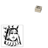 de koningin 	rubberstempel (Gestempeld)