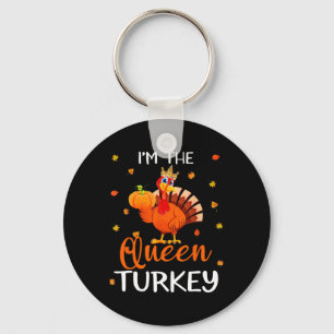 De Koningin Turkije Thanksgiving Turkije Herfst He Sleutelhanger
