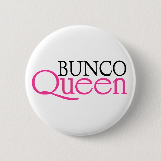 De Koningin van Bunco Ronde Button 5,7 Cm (Voorkant)