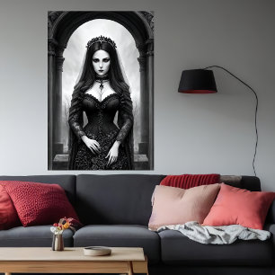 De koningin van de Graveyard   AI Art Poster