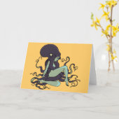 De Koningin van de octopus Kaart (Gele Bloem)