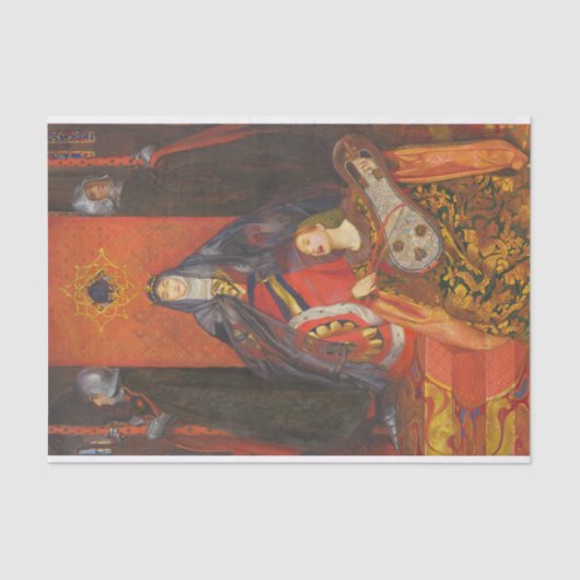 De koningin van de schoppen van Byam Shaw Tissuepapier (Voorkant)