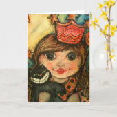 De koningin van Halloween Kaart (Gele Bloem)