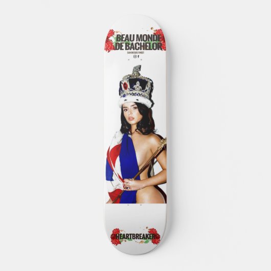 De koningin van het brekende hart skateboard (Voorkant)