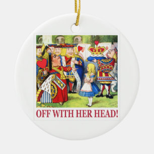 De koningin van het hart schopt "af met haar hoofd keramisch ornament