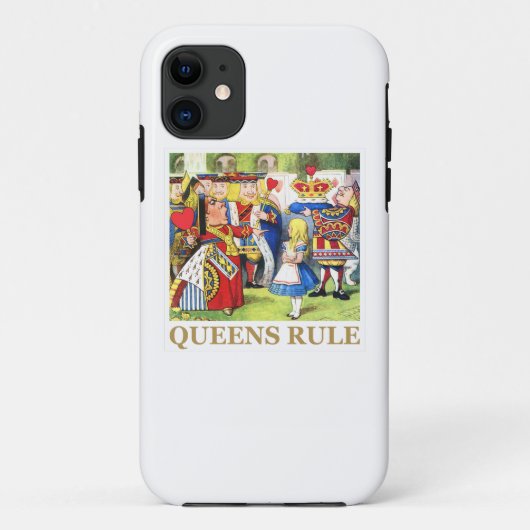 De koningin van het hart zegt: "Queens Rule!" Case-Mate iPhone Case (Achterkant)