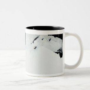 De koningin van Mary aan de kust van Antarctica Tweekleurige Koffiemok