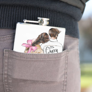 De koningin van mijn hart-valentijnsechtpaar uit l heupfles