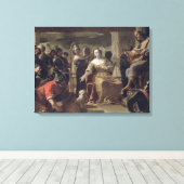 De koningin van Sheba voor Solomon Canvas Afdruk (Insitu (Houten vloer))