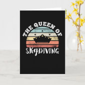 De Koningin van Skydiving Moederdag Geschenken Kaart (Gele Bloem)