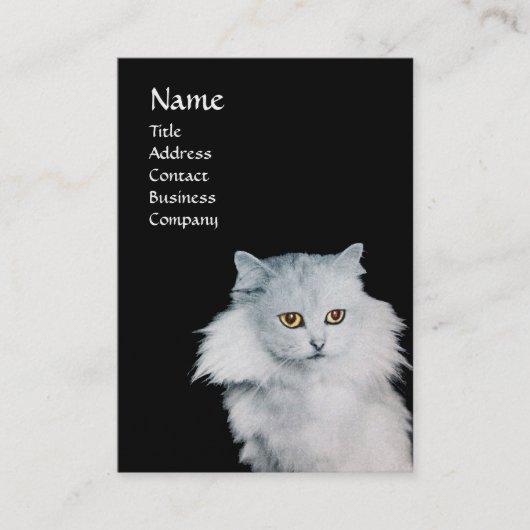 DE KONINGIN VAN WITTE KATTEN, MONOGRAM Rood, parel Visitekaartje (Voorkant)