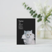 DE KONINGIN VAN WITTE KATTEN, MONOGRAM Rood, parel Visitekaartje (Staand voorkant)