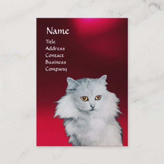 DE KONINGIN VAN WITTE VARKENS, MONOGRAM Red Ruby p Visitekaartje (Voorkant)