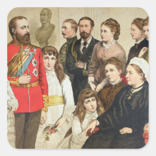 De Koninklijke Familie, 1880 Vierkante Sticker