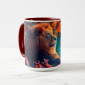 De koninklijke leeuw in betoverd bos mok (Voorkant links)