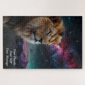 De koninklijke leeuw onder een sterrenhemel legpuzzel (Horizontaal)