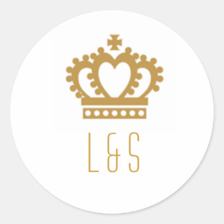 De koninklijke liefde ronde sticker