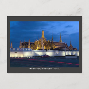 De koninklijke tempel in Bangkok Thailand. Briefkaart