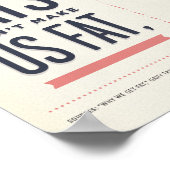 De koolhydraten maken je gek poster (Hoek)