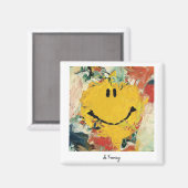 De Kooning Happy Face Magnet Magneet (Voorkant / Achterkant)