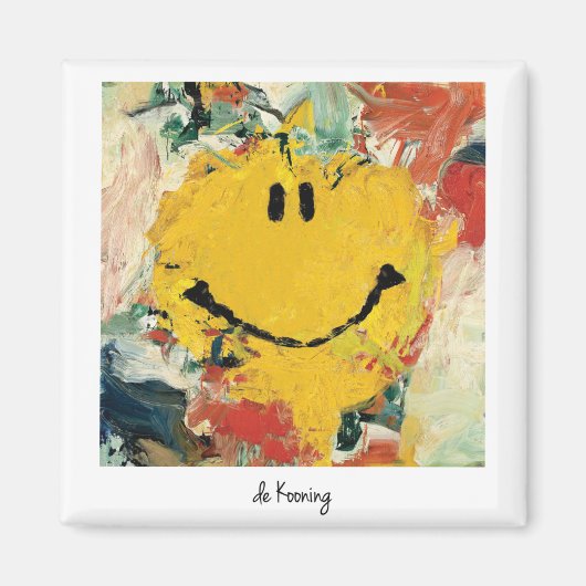De Kooning Happy Face Magnet Magneet (Voorkant)