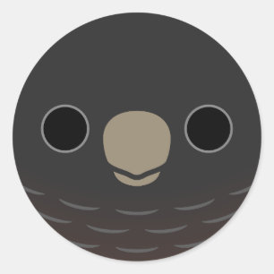 De kop van een vrouwelijke Gang-gang kaketoe Ronde Sticker