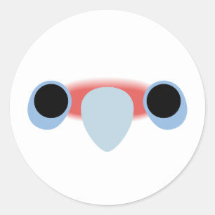 De kop van een westelijke corella ronde sticker