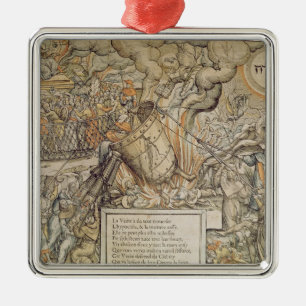 De koppelingspunten van de onderbieding metalen ornament