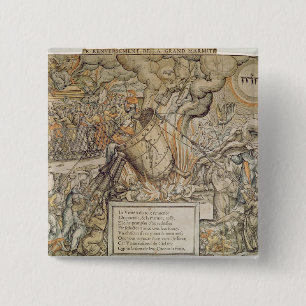 De koppelingspunten van de onderbieding vierkante button 5,1 cm