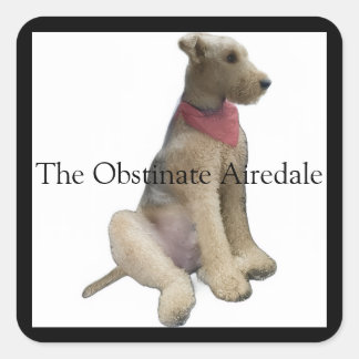 De Koppige Airedale Sticker
