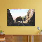 De korte spoorweg canvas afdruk (Insitu (Woonkamer))