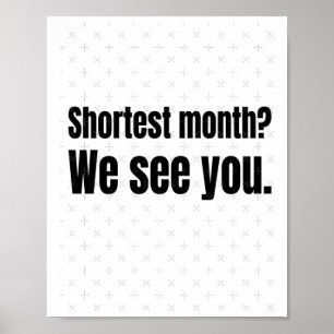 De kortste maand zien we je! – Zwarte geschiedenis Poster