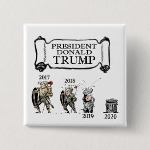 De kortstondige vorst van Sir Donald Vierkante Button 5,1 Cm