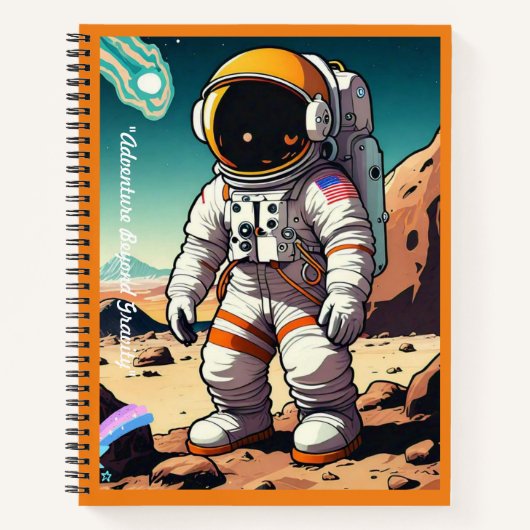 De kosmische reis van de astronaut notitieboek (Voorkant)