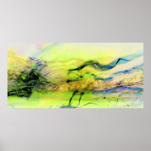 De kosmos licht abstract poster (Voorkant)