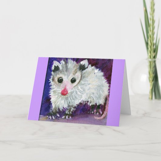 De kostbare Kaart van het Opossum van het Baby (Voorkant)